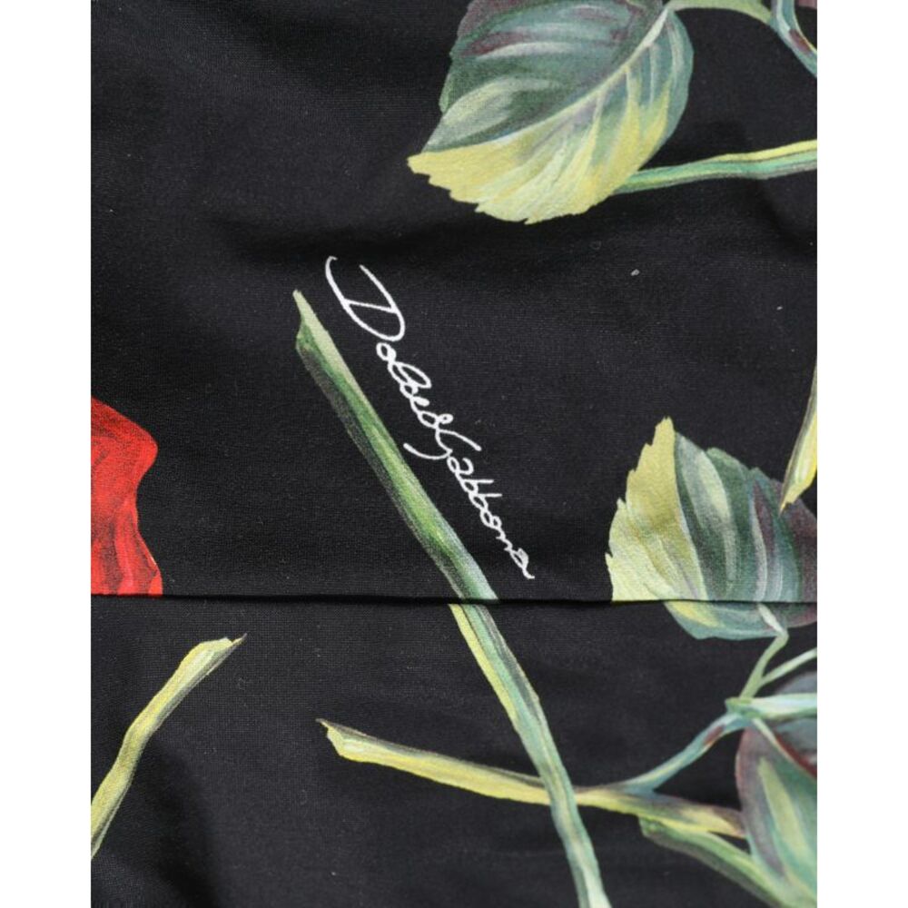 Dolce & Gabbana Black Floral Print One Piece Swimsuit Women's Swimwear - Picture 4 of 5